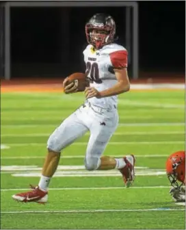  ?? PETE BANNAN — DIGITAL FIRST MEDIA ?? Penncrest senior Caleb Mahalik has been a workhorse this season. He ranks among the top running backs in the county with 716 yards and four touchdowns.