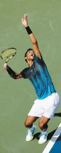  ?? MATTHEW STOCKMAN / GETTY IMAGES VIA AGENCE FRANCE-PRESSE ?? Le Québécois Félix Auger-Aliassime a passé 2 heures 52 minutes sur le terrain contre Russe Karen Khachanov.