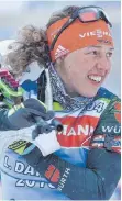  ?? FOTO: DPA ?? Zwangspaus­e für die beste deutsche Biathletin: Laura Dahlmeier sagt ihre Oberhof-Starts ab.