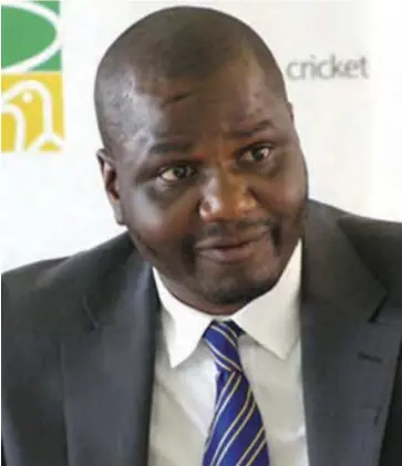  ?? ?? Zimbabwe Cricket chairman Tavengwa Mukuhlani