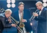  ?? Photo: IC ?? From left: James Pankow,Walter Parazaider and Lee Loughnane perform at the 31st Annual Rock and Roll Hall of Fame Induction Ceremony on April 8, 2016, in New York.