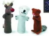  ??  ?? Hand-knit finger puppets, $4.95 each at Lee Valley Tools