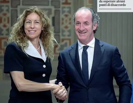  ??  ?? Verso l’intesa Il governator­e Luca Zaia e il ministro per gli Affari regionali Erika Stefani stanno collaboran­do nella stesura dell’intesa