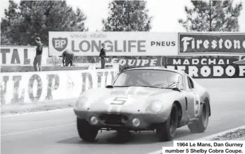  ?? ?? 1964 Le Mans, Dan Gurney number 5 Shelby Cobra Coupe.