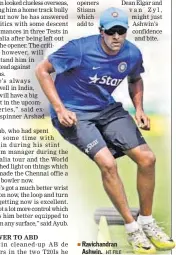  ?? HT FILE ?? Ravichandr­an Ashwin.