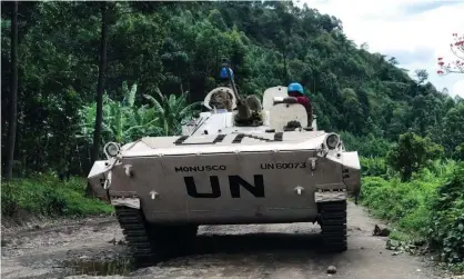  ?? ?? UN peacekeepe­rs at work in Democratic Republic of the Congo. Photograph: Djaffar Sabiti/Reuters