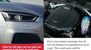  ??  ?? While the LED lights and new grille add character to the front, its rivals have the advantage in the looks department