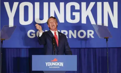  ?? Photograph: Jonathan Ernst/Reuters ?? Glenn Youngkin, a Republican, triumphed over Terry McAuliffe in the 3 November, after he pledged to ban CRT from classrooms.