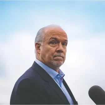  ?? DARRYL DYCK/ THE CANADIAN PRESS ?? NDP Leader John Horgan says that he's prepared to consult and work with the Greens or any other party if it advances the interests of British Columbians.