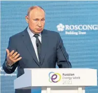  ?? SERGEI ILNITSKY THE ASSOCIATED PRESS ?? Russia is prepared to supply as much gas as Europe needs and is ready for dialogue with the European Union on stabilizin­g the market, President Valdimir Putin said Wednesday.