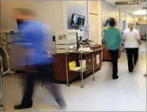  ??  ?? Health staff have seen a fall in the number of deaths in hospitals