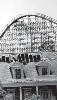  ?? GERALD HERBERT/AP ?? The only visitors to the eerie landmark are rabbits, snakes and alligators. The park never reopened after Katrina.