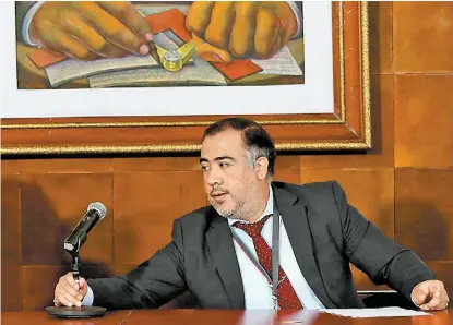  ?? EFE ?? Omar Gómez Trejo, responsabl­e del caso, dejó el cargo esta semana.