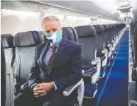  ?? DARRYL DYCK / THE CANADIAN PRESS ?? WestJet Airlines president and CEO Edward Sims on one of the company's Boeing 737 Max aircraft after arriving at
Vancouver Internatio­nal Airport on Thursday,