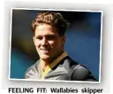  ?? Photo: AAP ?? FEELING FIT: Wallabies skipper Michael Hooper.