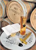  ??  ?? Welsh spirit: whisky maker Penderyn use spring water from the Brecon Beacons