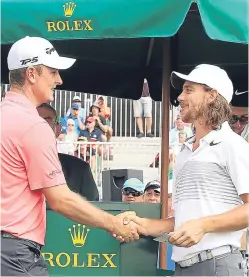  ?? Picture: Getty. ?? Tommy Fleetwood, right, hopes to emulate the success of Justin Rose, left, in the Majors.