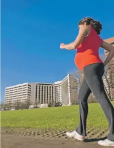  ?? THINKSTOCK­PHOTOS. COM | ?? If you don’t have lower back pain, and you’ve checked with your doctor, brisk walking during pregnancy could be a good exercise option.