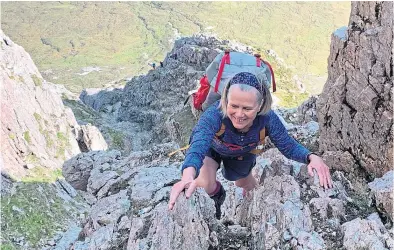  ?? ?? Joyce Stephens tackles Buachaille Etive Mor as part of her tour of Munros