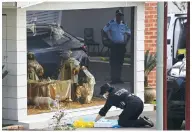  ?? Photo: Reuters ?? Police investigat­e the scene of the attack at the Assyrian Christ The Good Shepherd Church in Wakeley, Sydney, yesterday.