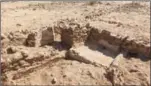  ?? ?? Walls, arch and plastered basin at the Ain Muhammad