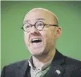  ?? ?? 0 Patrick Harvie was speaking at the party’s manifesto launch