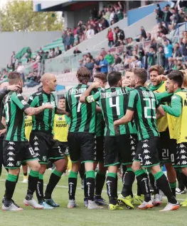  ?? ANSA ?? Uno degli abbracci dopo un gol in questo avvio di campionato del Sassuolo