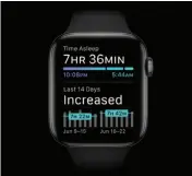  ??  ?? The Apple Watch will finally be able to track sleep natively in watchos 7.