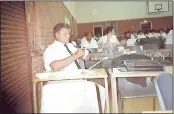  ??  ?? Krish Mackerdhuj attending a workshop at the Sastri College Hall in Durban in the 1980s when the struggle against apartheid sport was at its height.