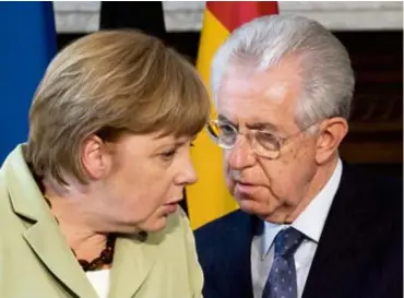  ?? EPA ?? Angela Merkel je u četvrtak nešto ublažila svoje izjave, ali je Mario Monti digao svoj glas