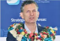  ?? Photo by: Monica Aguilar ?? European Delegation for the Pacific head of cooperatio­n Christoph Wagner at the PIPSO Fiji National Roundtable Workshop on the 28th of June 2017 at Tanoa Plaza, Suva.