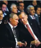  ?? AFP ?? Putin (izq.) y Erdogan, reunidos ayer en Estambul.