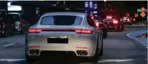  ??  ?? On ‘full electric’ mode, the Panamera 4 E-Hybrid Sport Turismo glides quietly through traffic.