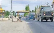  ?? PTI ?? An army convoy in Leh on July 12. n