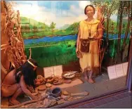  ?? FILE PHOTO ?? This diorama at the Museum of Indian Culture in Allentown depicts Lenape/Delaware tribal dress and life before contact with Europeans.