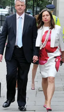 ??  ?? Bowel cancer battle: Lord Lansley with his wife Sally