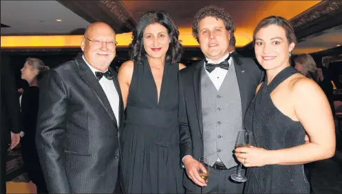  ?? Pictures / Norrie Montgomery ?? At the awards dinner (from left): Sir Ray and Lady Anna Avery, winner Peter Beck and Becky Beck.