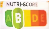  ??  ?? An diesem Nutri-Score-Logo sollen Konsumente­n gesunde Produkte erkennen können: je grüner, desto unbedenkli­cher.
FOTO: PLEUL/DPA