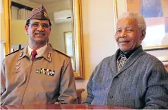  ?? Picture: Penguin Random House ?? The author of ‘Mandela’s Last Years’, Lieutenant-General Vejay Ramlakan, with Madiba.