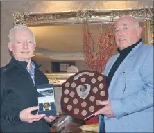  ?? (Pic: John Ahern) ?? Son of the late Mossie Archdeacon, James, (right) with the inaugural winner of the Mossie Archdeacon Memorial Shield, Rory Cunningham.