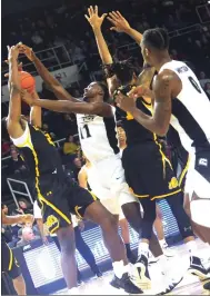 ?? File photo ?? Alpha Diallo (11) scored a team-high 18 points and pulled down 10 rebounds in a 70-61 victory over Holy Cross Tuesday.