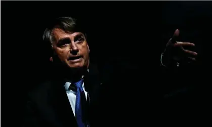  ?? Photograph: Ueslei Marcelino/Reuters ?? Bolsonaro at the opening of the National Agro Meeting on Wednesday. Polls suggest Bolsonaro will lose to Lula in either the first or second round.