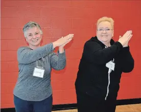  ?? MARK NEWMAN METROLAND ?? Louise Di Liberto, left, and Linda Wilson were part of the GERAS Dance pilot project at the Les Chater Family YMCA in Hamilton in 2018. The program is coming to the YMCA of Niagara branches.