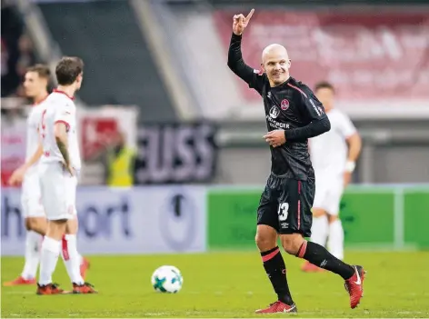  ?? FOTO: DPA ?? Nürnbergs Tobias Werner jubelt nach seinem Treffer zum 1:0.