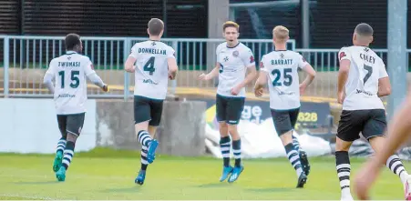  ??  ?? Alan Devonshire called Danilo Orsi-Dadomo (centre) to tell him he was starting on Friday night. It seems likely the manager will be directing things from home over the coming weeks as he recovers from hip surgery.