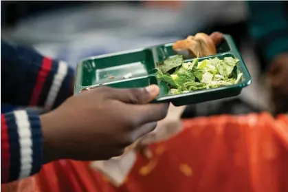  ?? Rec/Portland Press Herald via Getty Images ?? ‘Sociable lunches can be an oasis where students explore their interests and identities in a supportive environmen­t.’ Photograph: Gregory