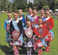  ??  ?? Highland dancing trophy winners, who will represent Argyll and Bute at next year’s Highlands and Islands Music and Dance Festival in Oban.