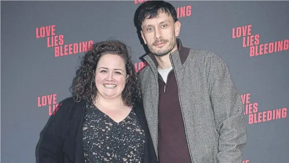  ?? ?? Jessica Gunning and Richard Gadd, who star in Baby Reindeer, attend a gala screening of Love Lies Bleeding in London.
Photo. Lucy North/PA Wire