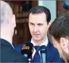  ?? SANA/AFP ?? Syrian President Bashar al-Assad.