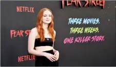  ?? ?? sadie sink arrives for the netflix premiere of ‘Fear street Trilogy’ at the lA historic Park in los Angeles. — AFP file photo